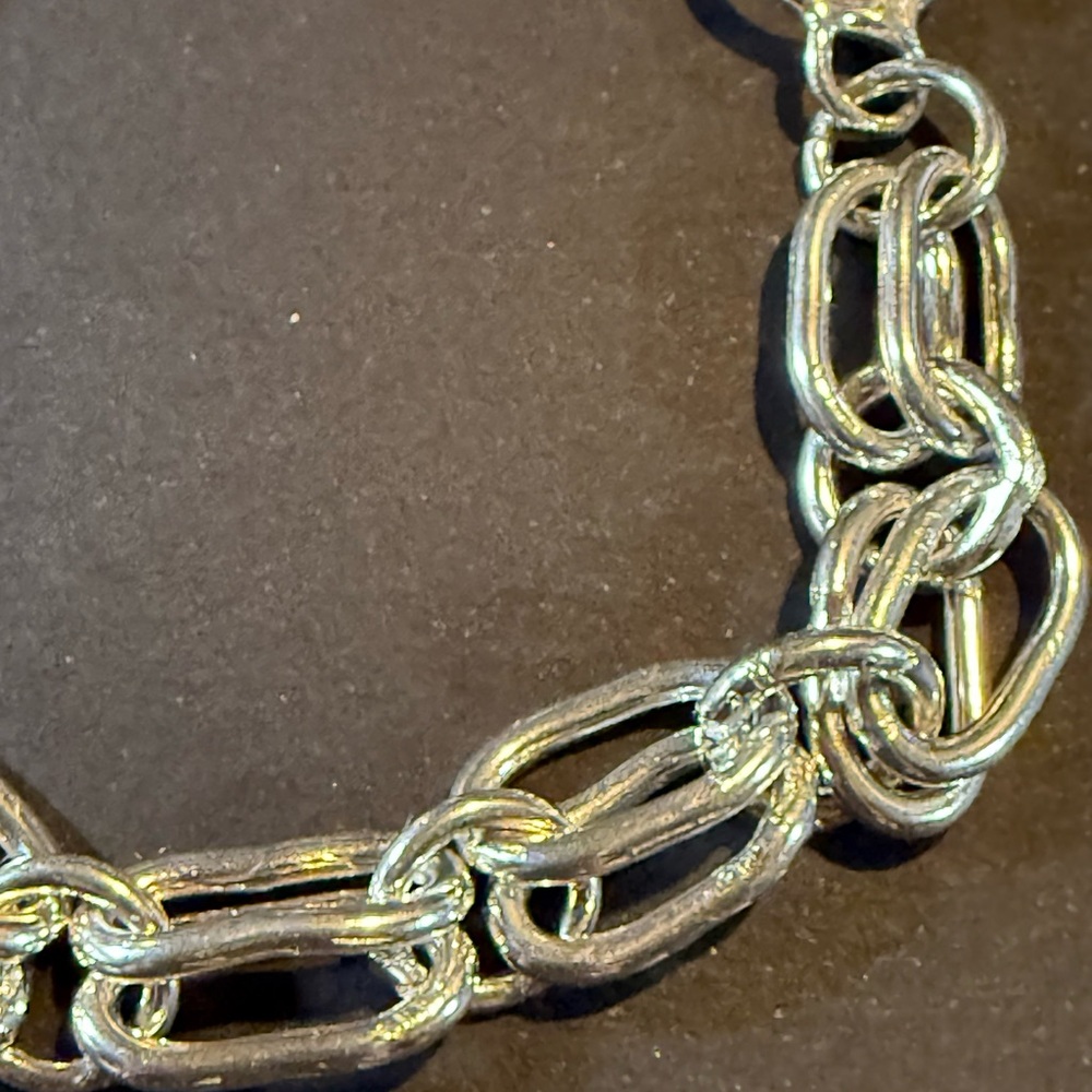 925 Sterling Silver Solid Chunky Chain Bracelet - image 3